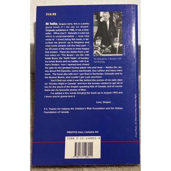 Don Cherrys Bestseller Reissued New Epilogue Grapes: A Vintage View Of Hockey - Picture 2 of 10